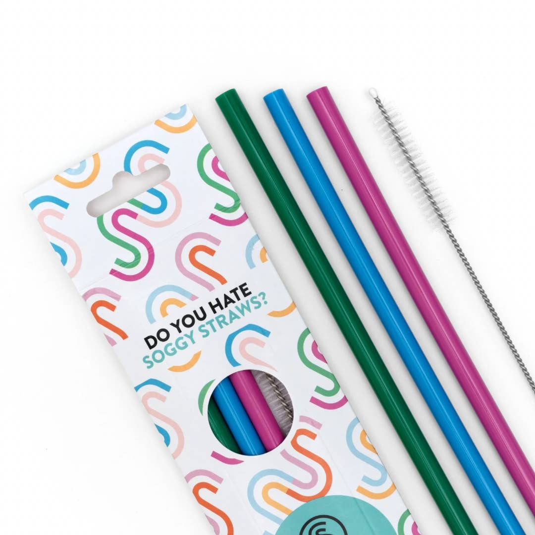 The Silicone Straw Co Straws The Silicone Straw Co Reusable Silicone Straws - Soft and Flexible