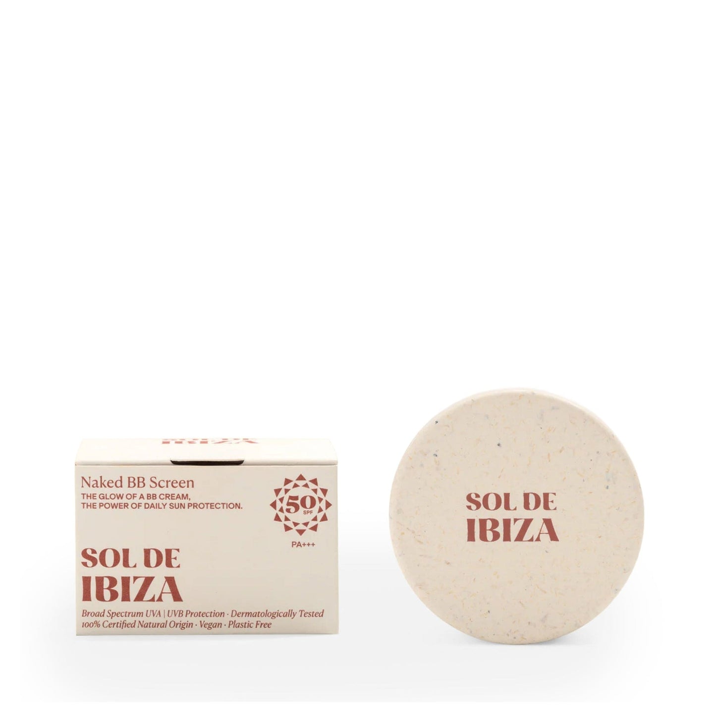 Sol de Ibiza Sun Protection Sol de Ibiza – Naked BB Screen SPF50 PA+++ (Nude Colour) – Mineral SPF, Plastic-Free Packaging – 50ml