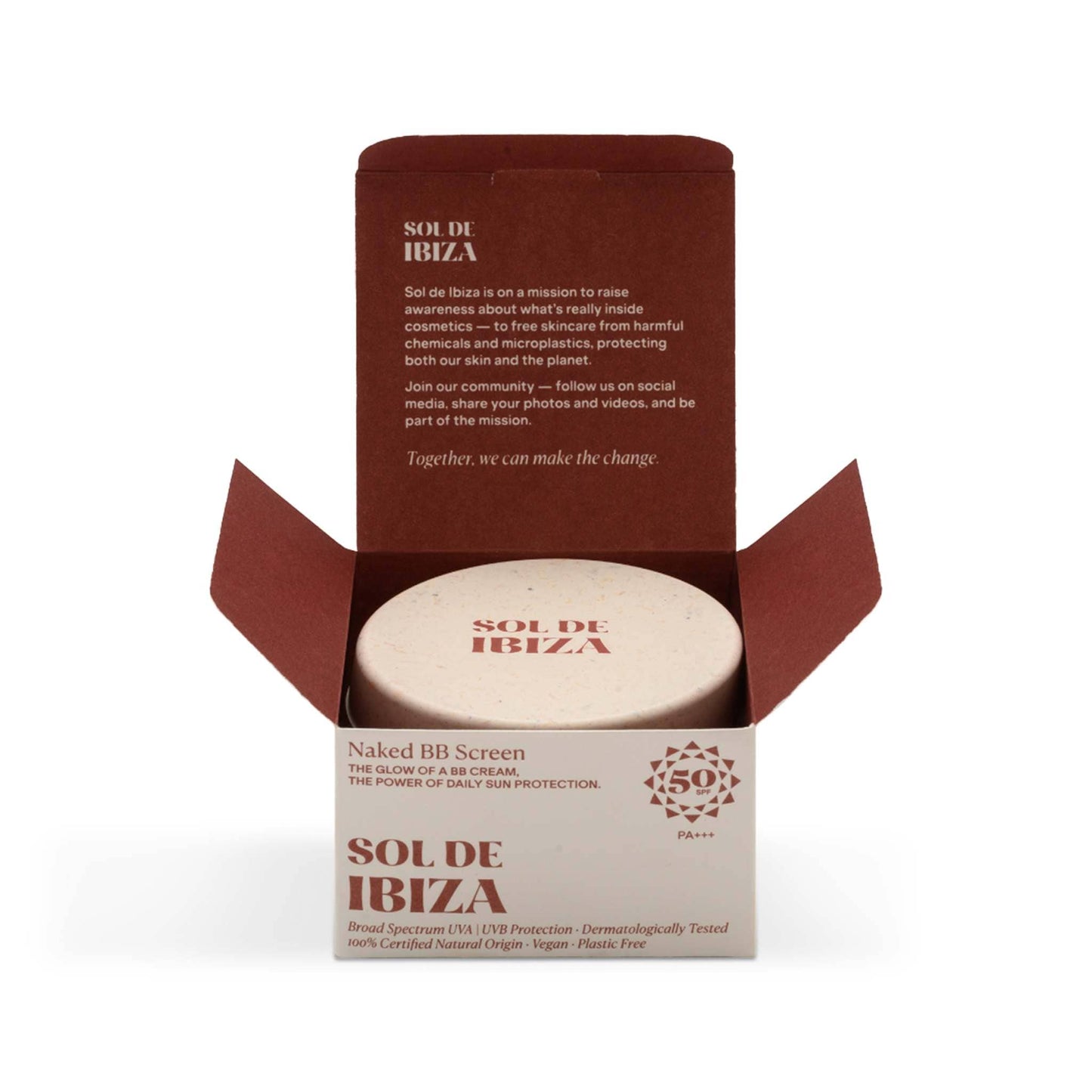 Sol De Ibiza Sun Protection Sol de Ibiza Naked BB Screen SPF50 - Tinted Mineral Sunscreen - 35g