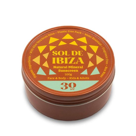 Sol De Ibiza Sun Protection Sol De Ibiza Vegan Organic Natural Sun Cream SPF 30 - Tin