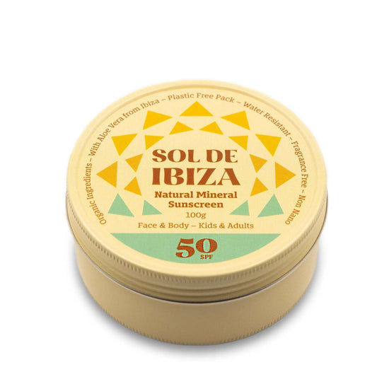 Sol De Ibiza Sun Protection Sol De Ibiza Vegan Organic Natural Sun Cream SPF 50 - Tin