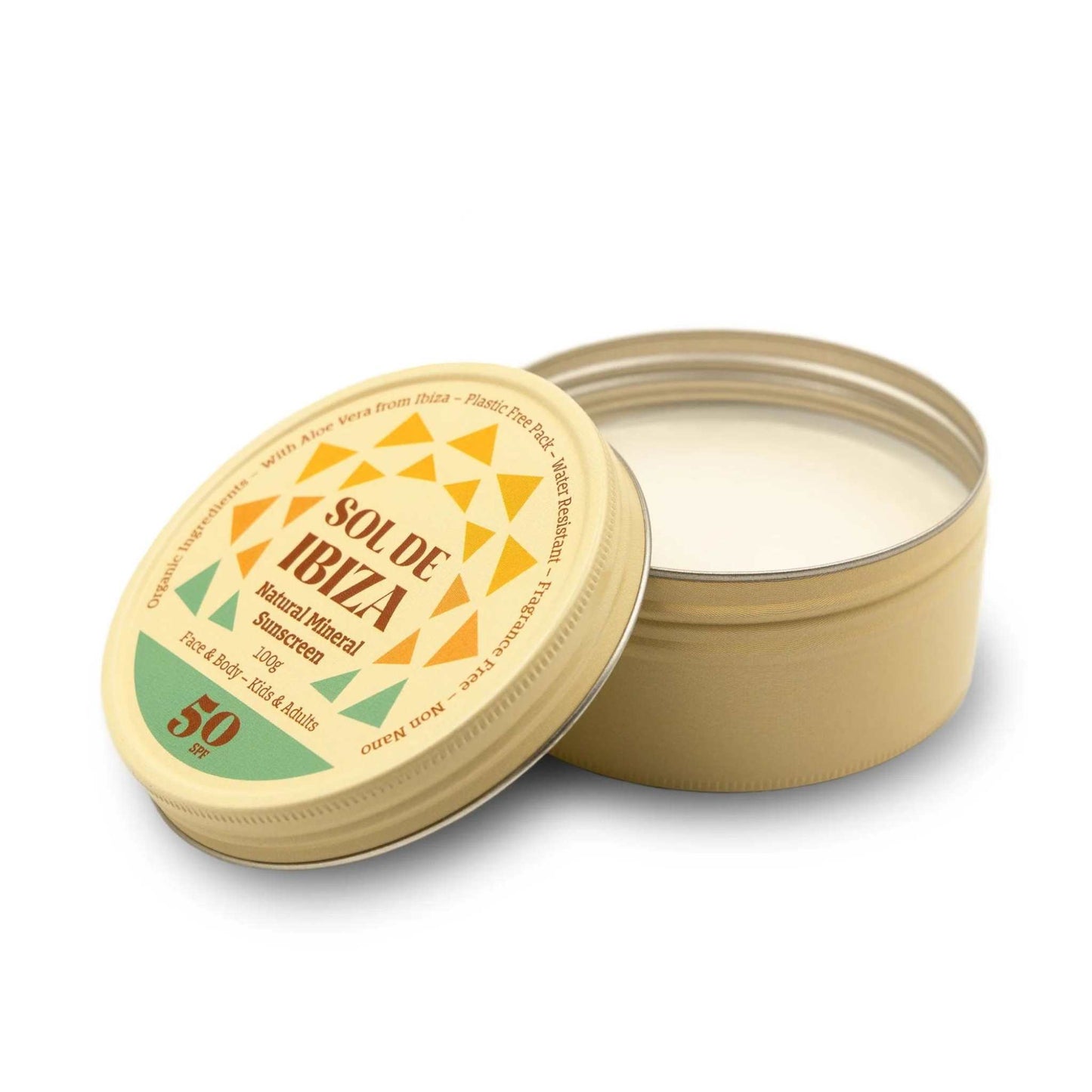 Sol De Ibiza Sun Protection Sol De Ibiza Vegan Organic Natural Sun Cream SPF 50 - Tin