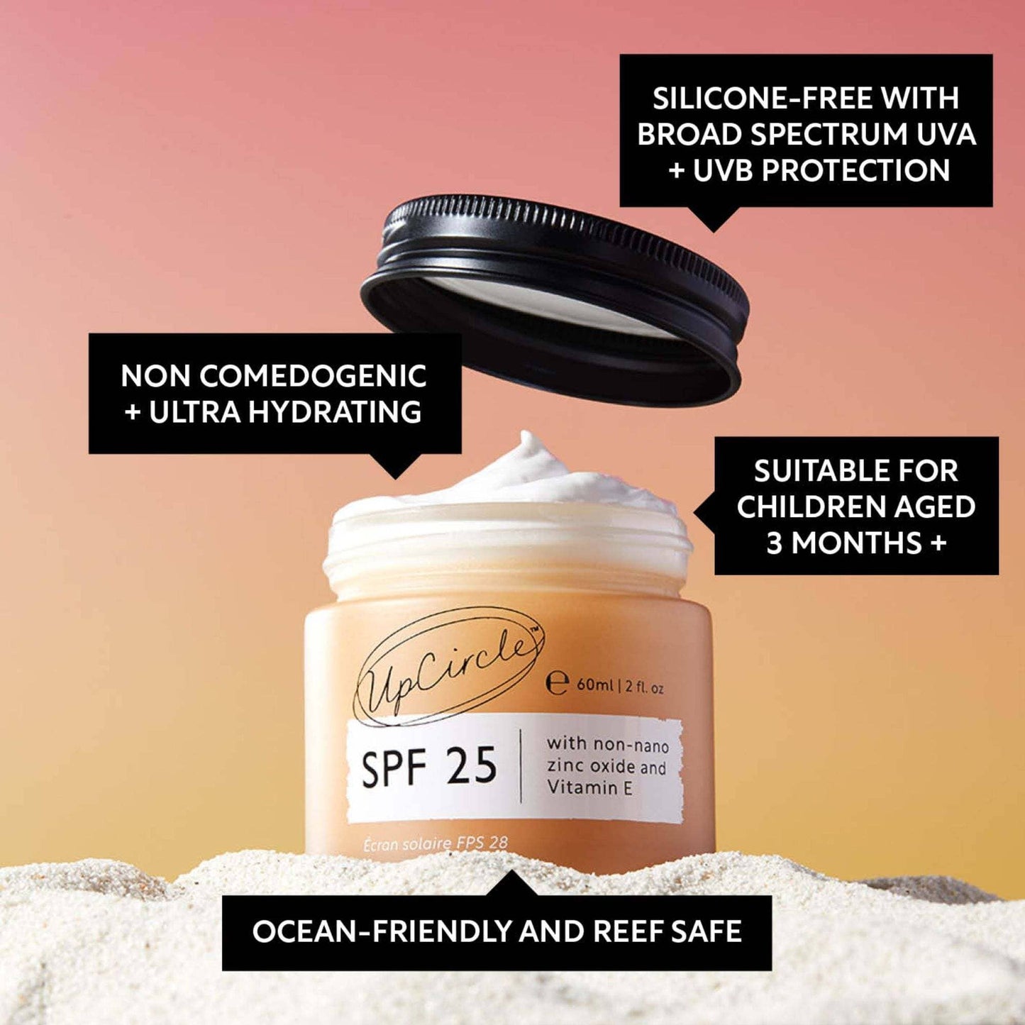 UpCircle Sunscreen SPF 25 Mineral Sunscreen - UpCircle Beauty
