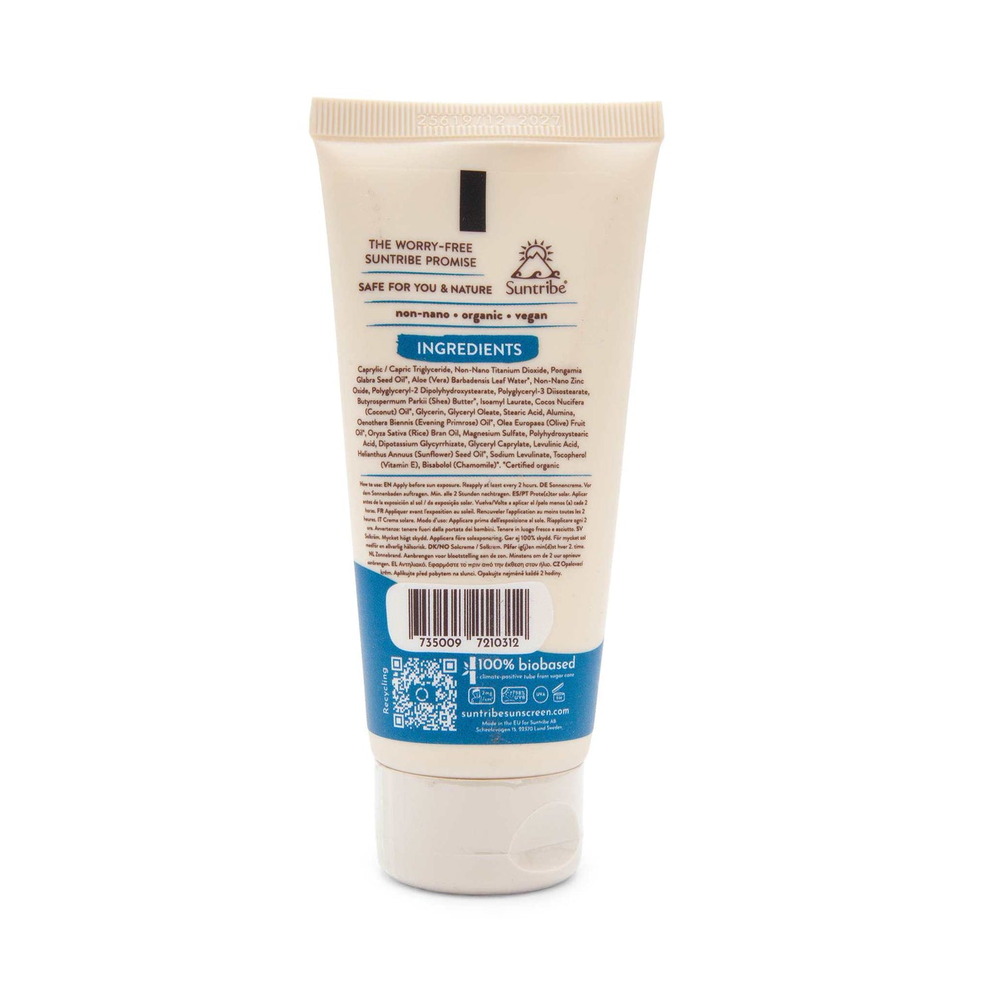 Suntribe Sunscreen Suntribe Active Natural Mineral Body & Face Sunscreen SPF 50 (100ml)