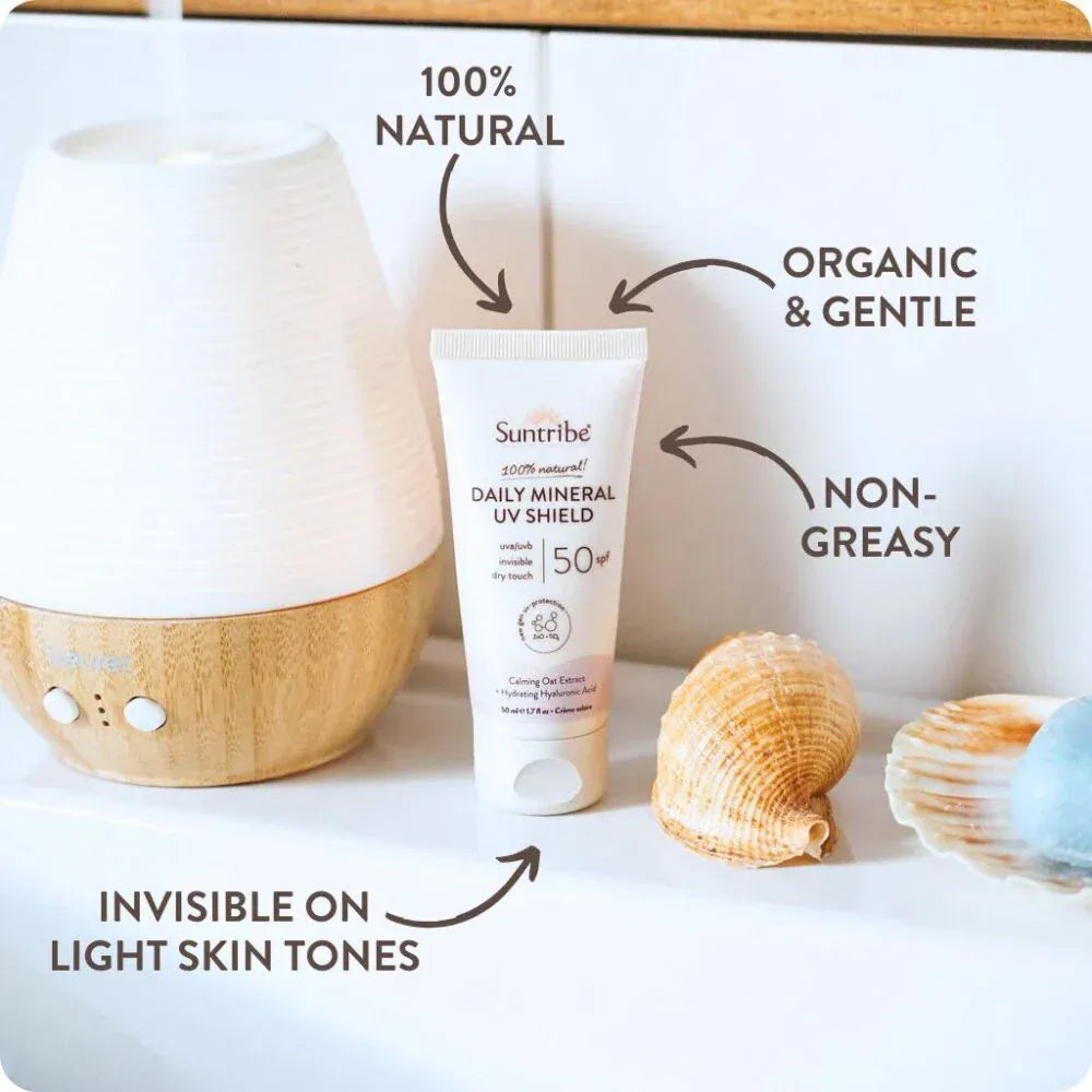 Suntribe Sunscreen Suntribe Organic Mineral UV Shield SPF 50 - Zinc Oxide & Titanium Dioxide - Non-Nano