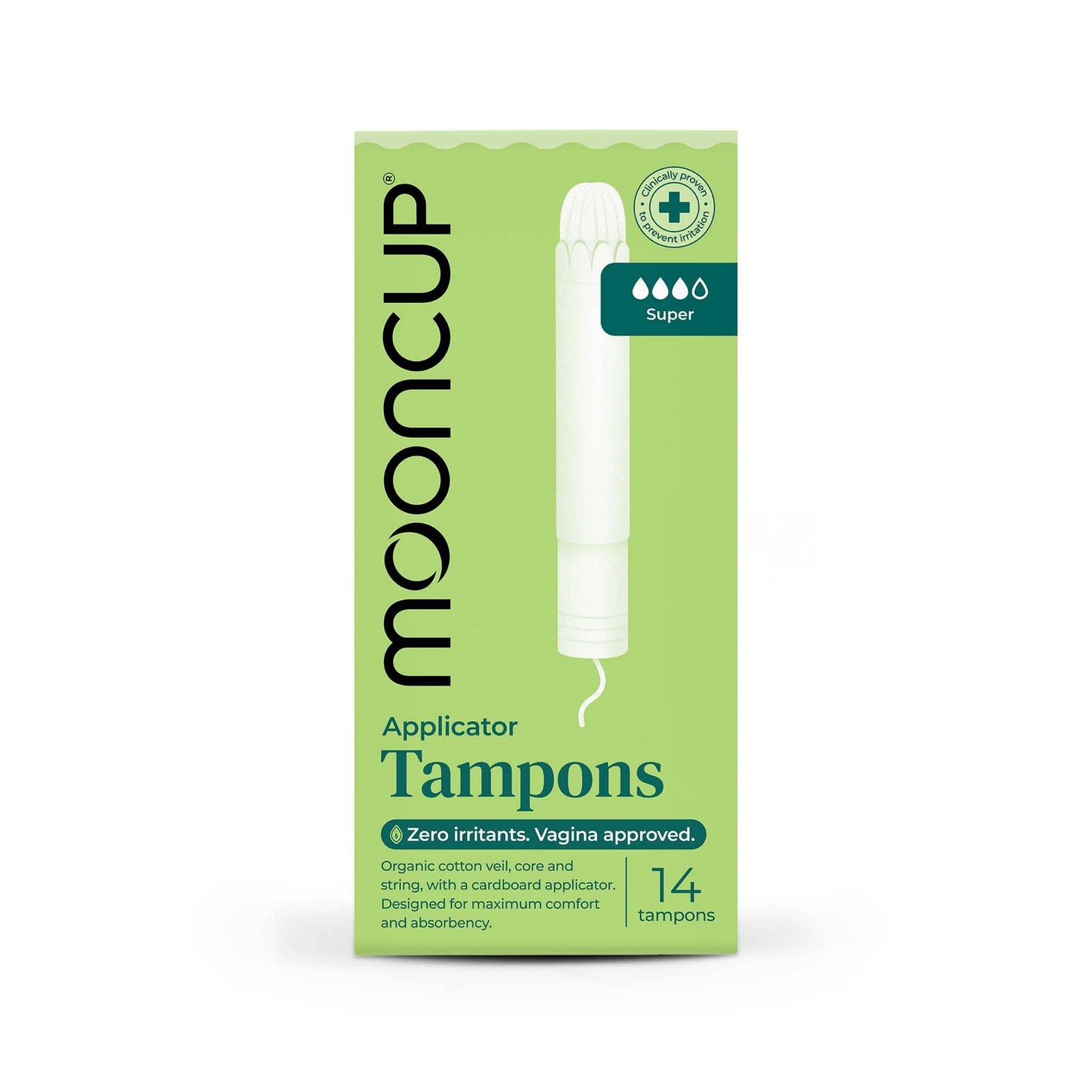 & SISTERS Tampons Mooncup Organic Cotton Applicator Tampons - 100% Organic Cotton - Recycled Cardboard Applicator