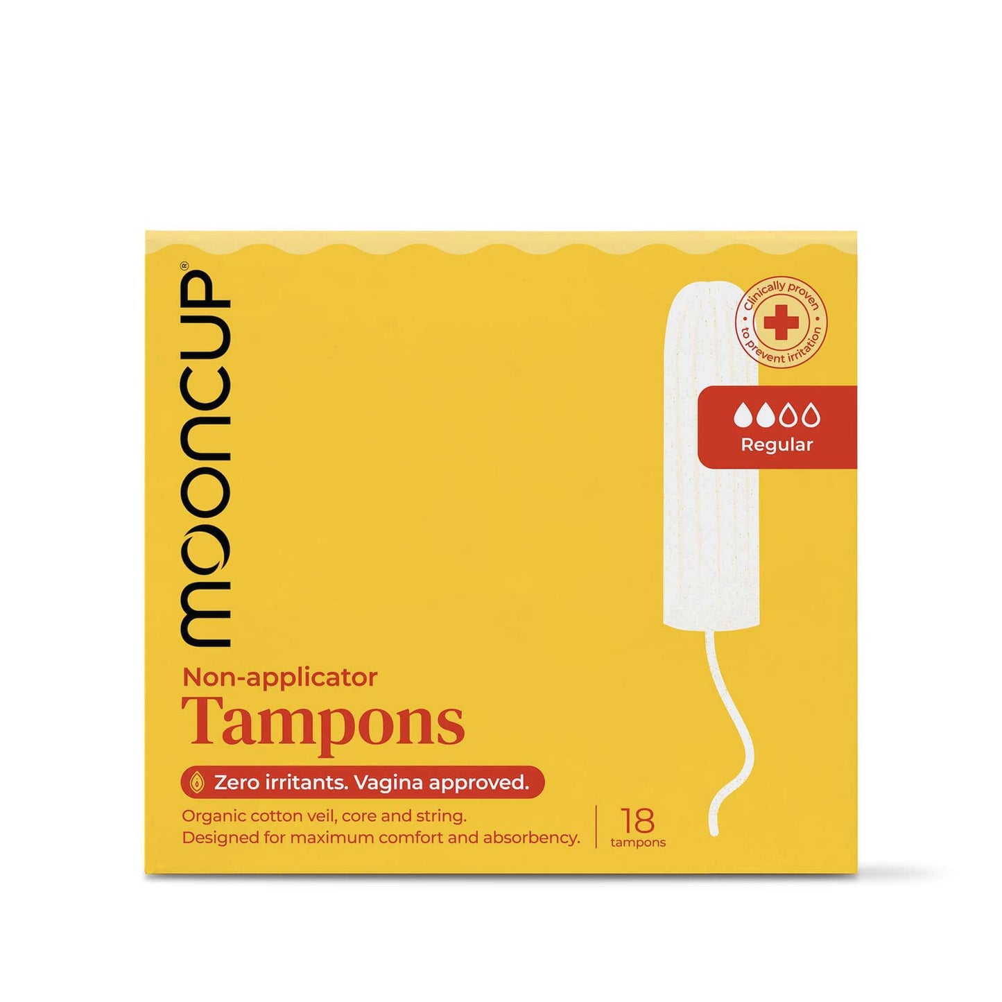 & SISTERS Tampons Mooncup Organic Cotton Non-Applicator Tampons - 100% Organic Cotton - Plastic Free