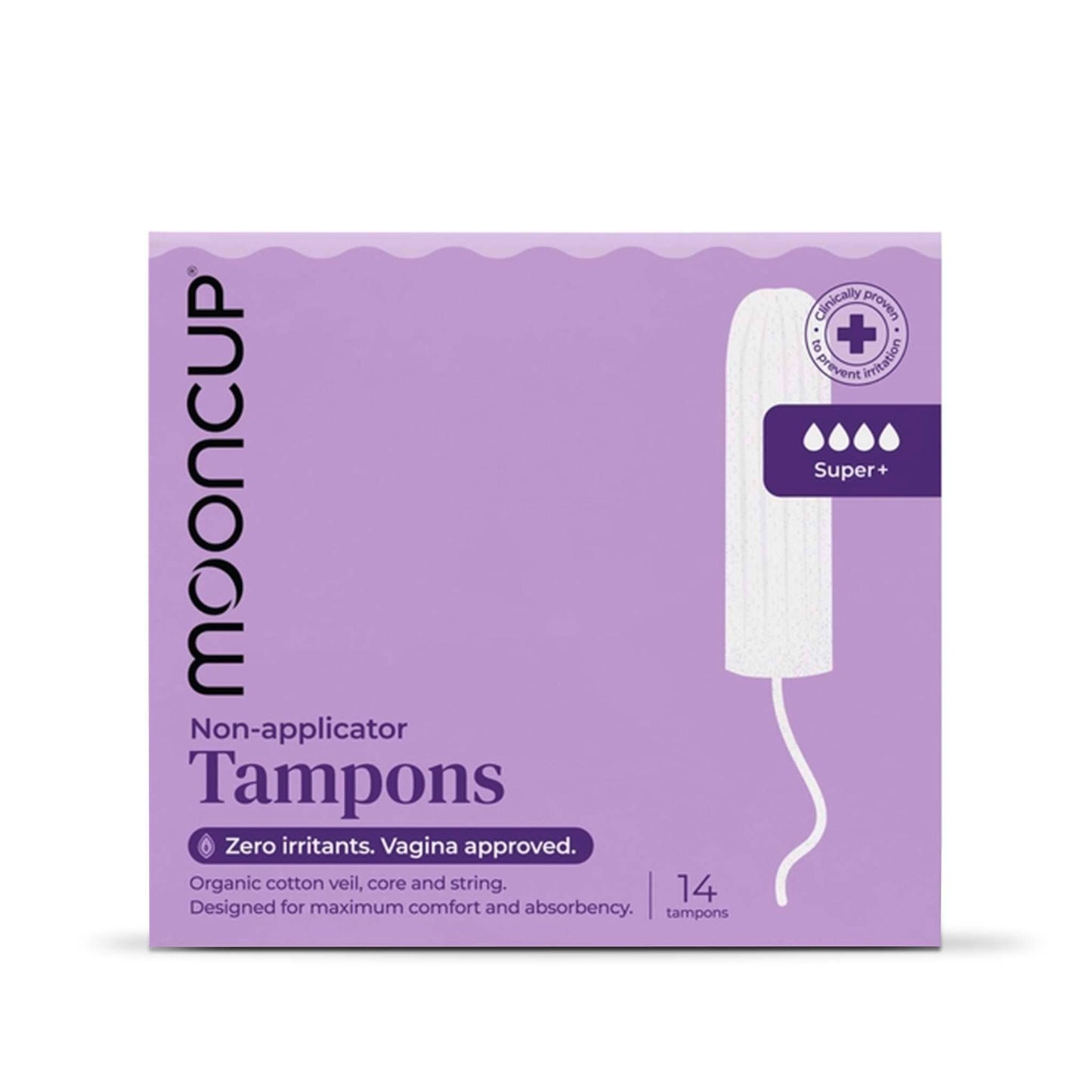 & SISTERS Tampons Mooncup Organic Cotton Non-Applicator Tampons - 100% Organic Cotton - Plastic Free