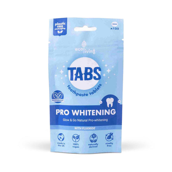 EcoLiving Toothpaste Pro Whitening Toothpaste Tablets - Peppermint - Fluoride or Fluoride-Free - 125 Tabs (Copy)