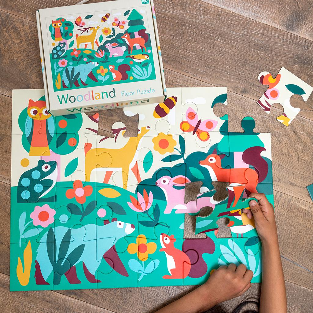Rex Toys Floor Puzzle - 24 Pieces - Woodland - Rex London