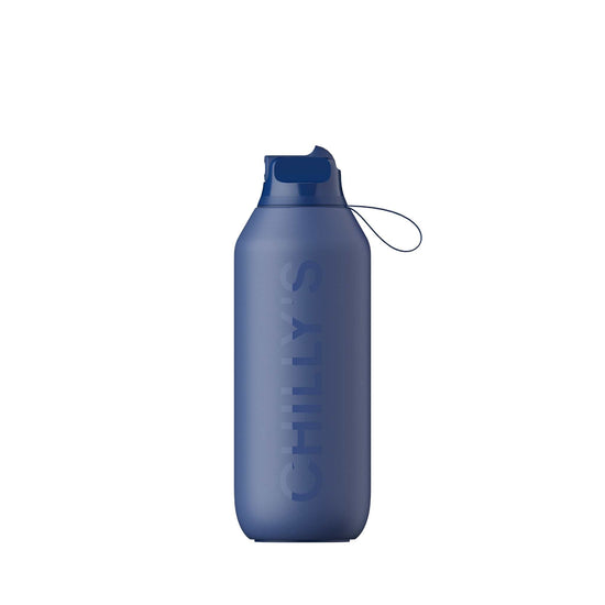 Chilly's Water Bottles 500ml Chilly's Series 2 Insulated Flip Sports Bottle - Whale Blue