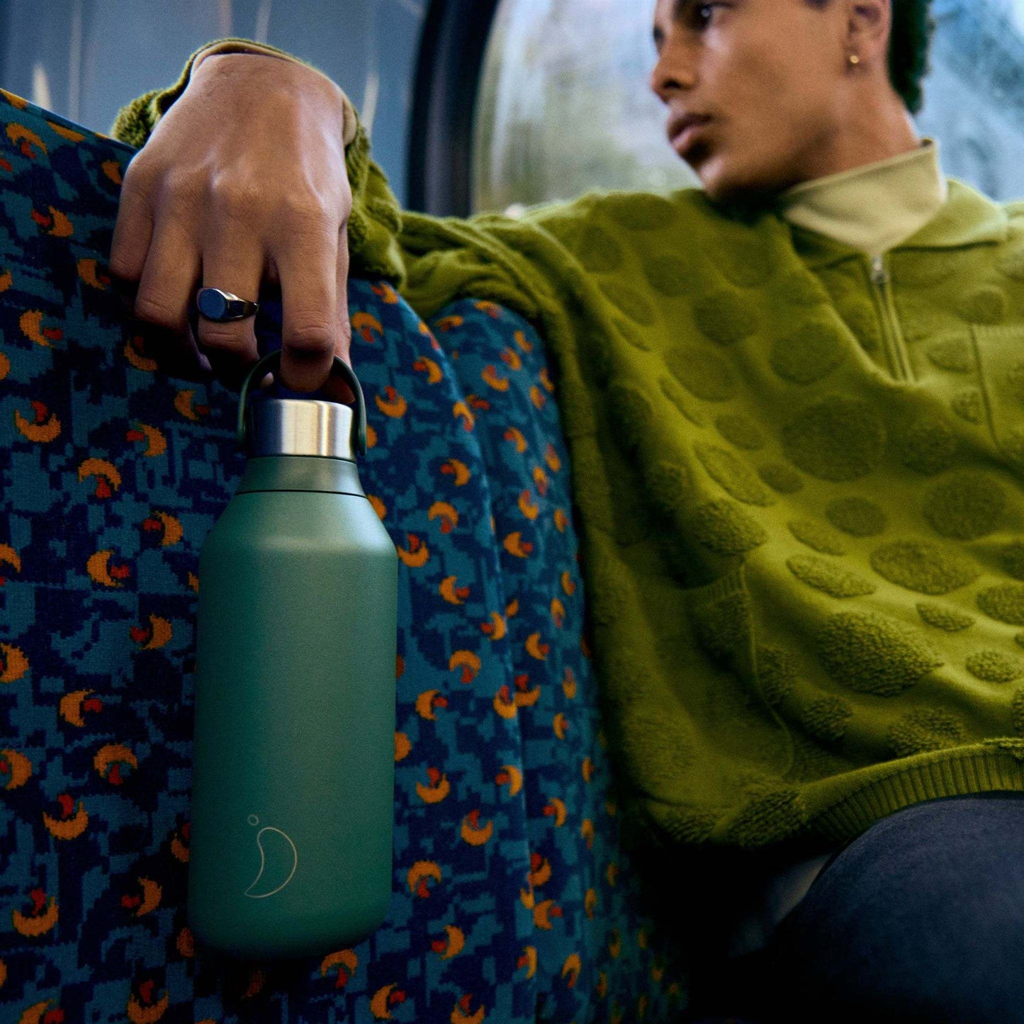 Chilly's Water Bottles Chilly’s 500ml Series 2 Stainless Steel Water Bottle - Pine Green