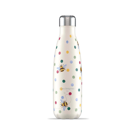 Chilly's Water Bottles Chilly's Reusable Bottle - 500ml, S/Steel, Emma Bridgewater Polka Bee