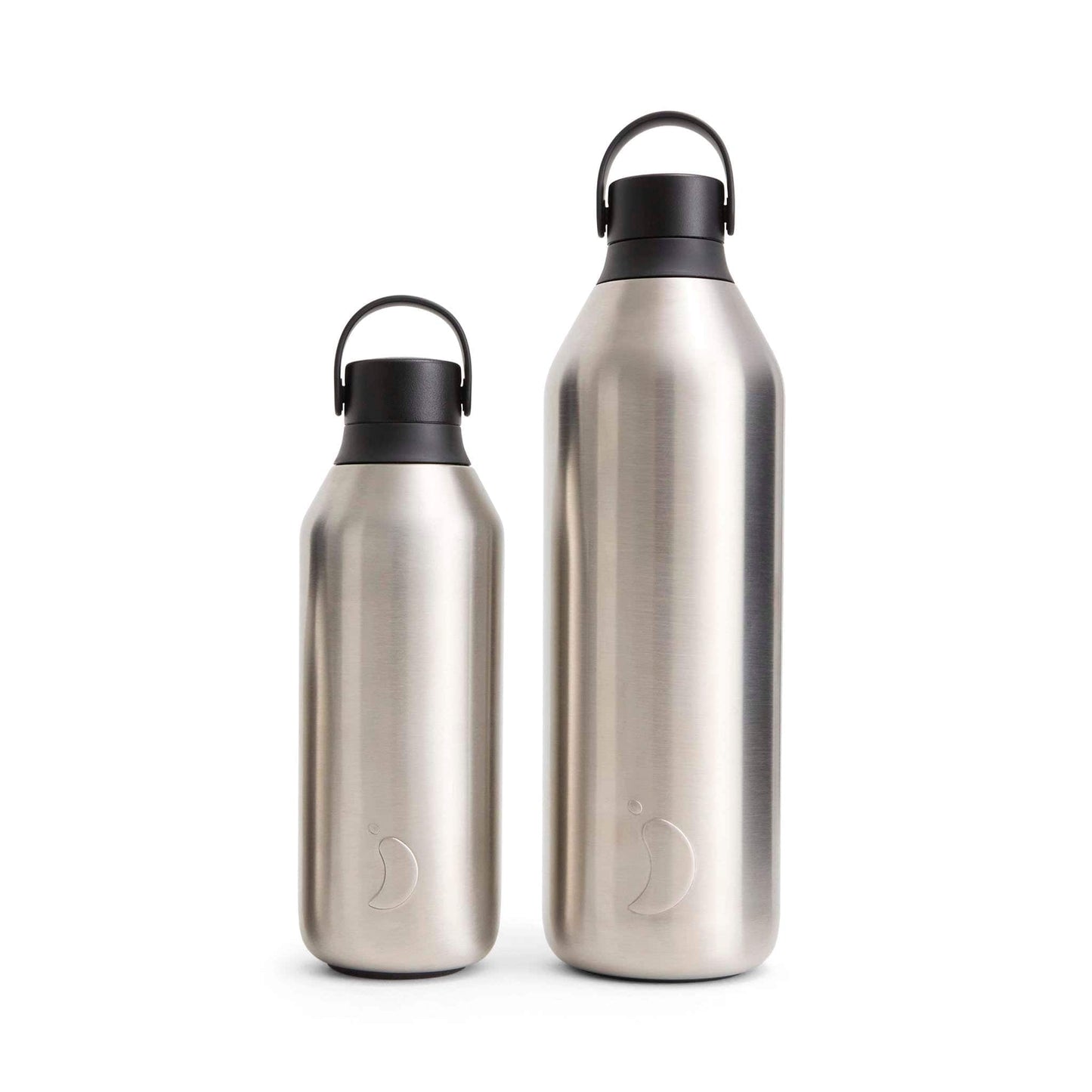 Chilly's Water Bottles Chilly's Series 3 Bottle - Steel (Silver) - Recycled Stainless Steel - Insulated - 500ml / 1L