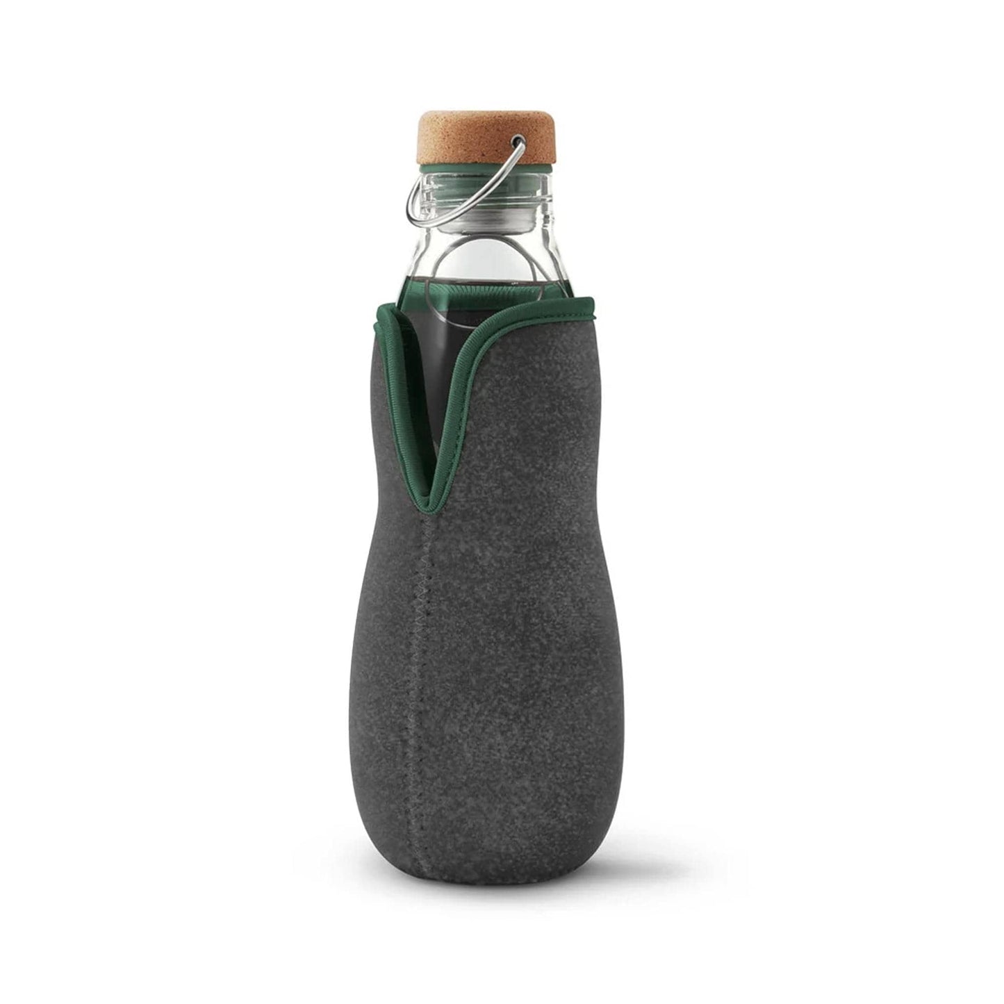 black + blum Water Bottles Eau Good Glass Charcoal Filter Water Bottle 650ml - Olive - black + blum