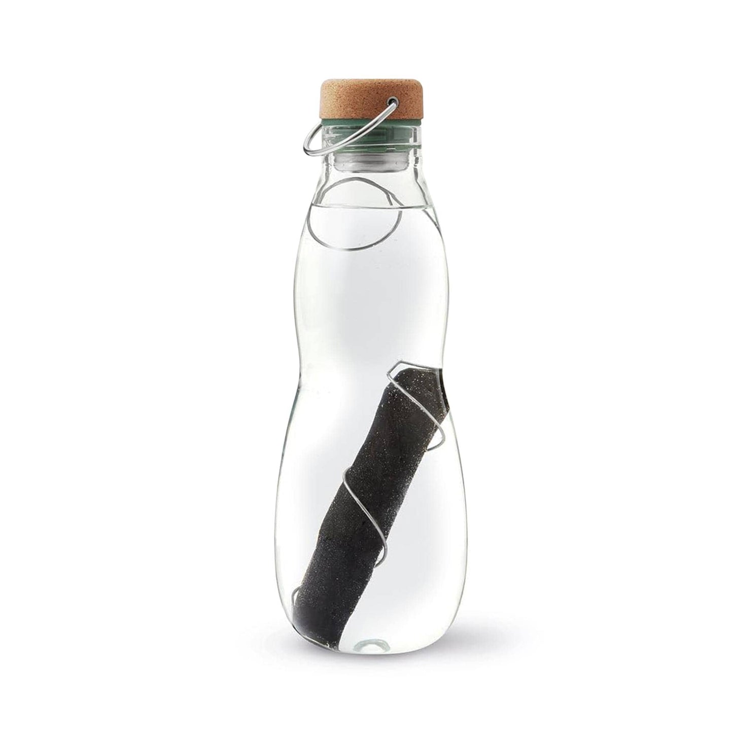 black + blum Water Bottles Eau Good Glass Charcoal Filter Water Bottle 650ml - Olive - black + blum