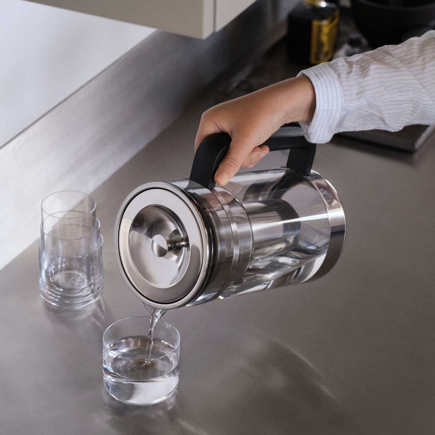 Aarke Water Filters Aarke 1.66L Water Purifier Large - Glass & Stainless Steel