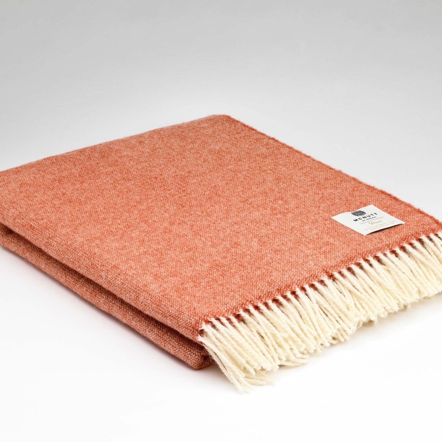 McNutt Blanket 100% Pure Wool Throw - Fruity Orange - McNutts of Donegal