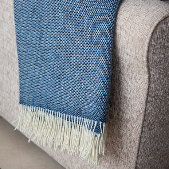 McNutt Blanket 100% Pure Wool Throw - Sea Sky - McNutts of Donegal