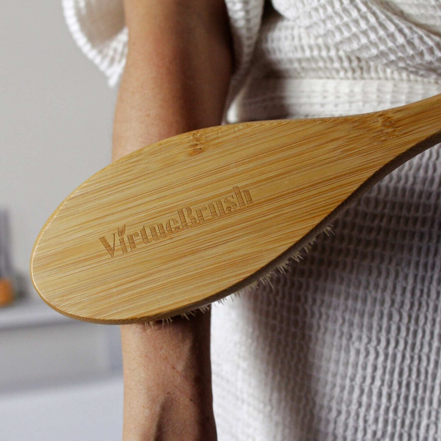 Virtue Brush Body Brush Long Bamboo Body Brush with Natural Sisal Bristle - Virtue Brush