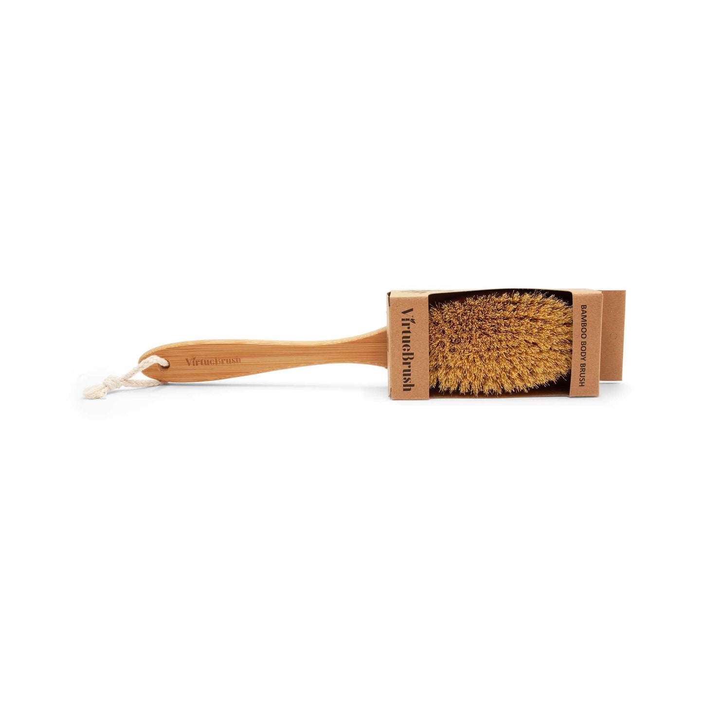 Virtue Brush Body Brush Long Bamboo Body Brush with Natural Sisal Bristle - Virtue Brush