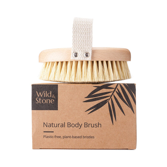 Wild & Stone Body Brush Natural Wooden Body Brush - Plant Based Bristles - Wild & Stone