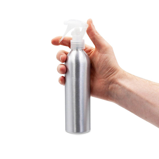 Faerly Bottles 250ml Aluminium Bottle & Mini Trigger Spray - Natural