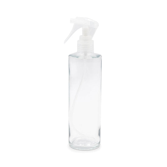 Faerly Bottles 250ml Clear Glass Simplicity Bottle & Mini Trigger Spray - Natural
