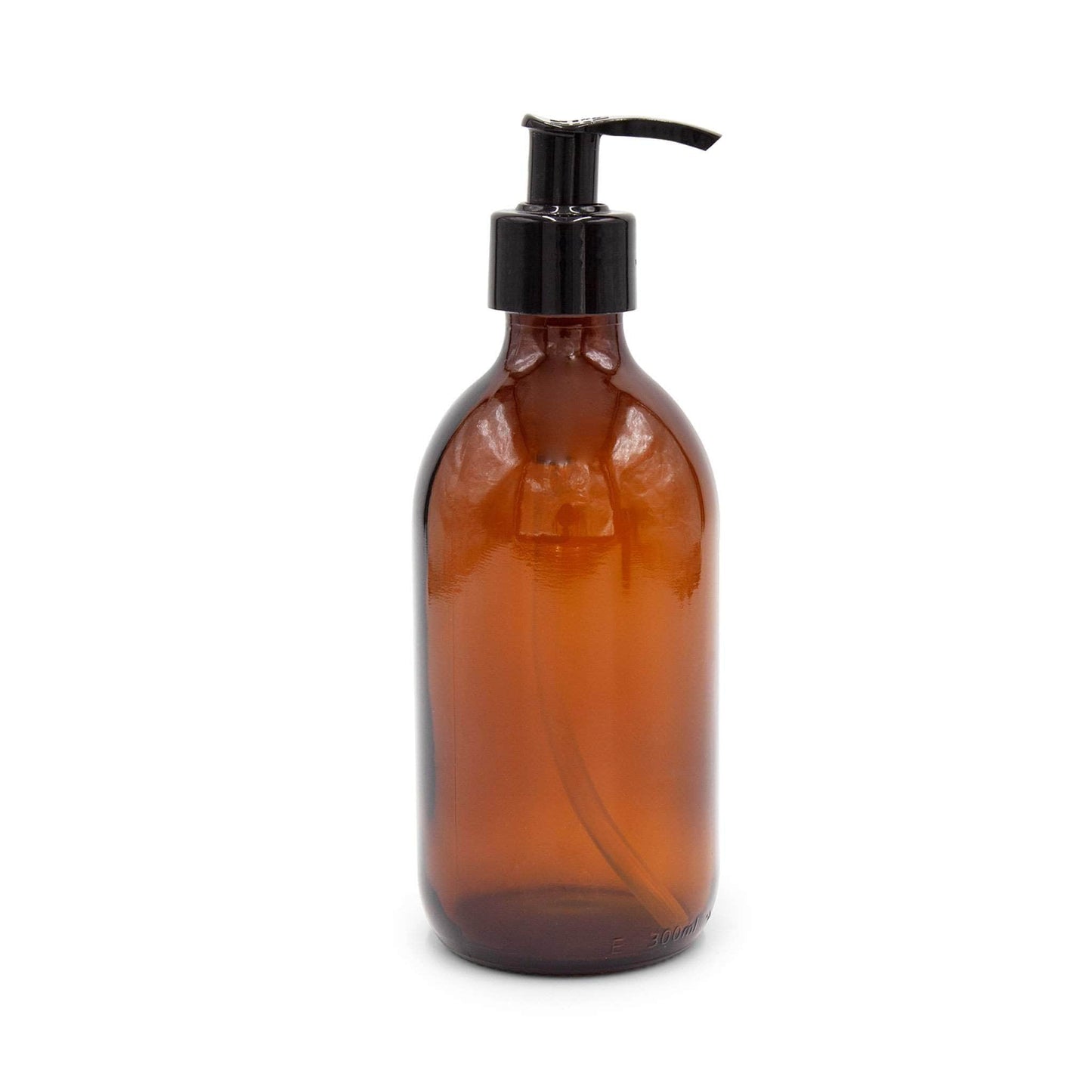 Faerly Bottles Lotion Pump 300ml Amber Glass Sirop Bottle - with Trigger Spray or Lotion Pump