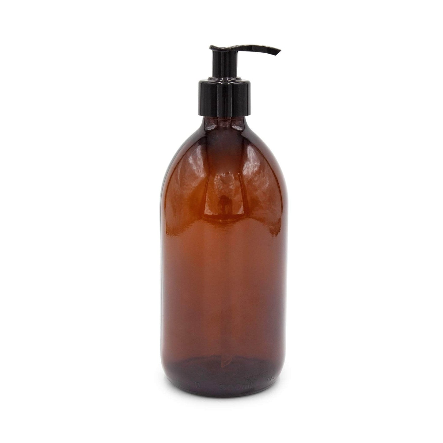 Faerly Bottles Lotion Pump 500ml Amber Glass Sirop Bottle - with Trigger Spray or Lotion Pump