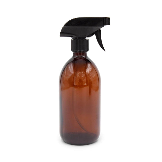 Faerly Bottles Trigger Spray 500ml Amber Glass Sirop Bottle - with Trigger Spray or Lotion Pump