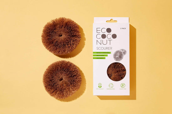 Load image into Gallery viewer, EcoCoconut Brushes EcoCoconut Scourers - Pack of 2
