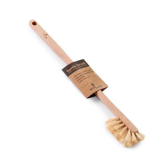 EcoCoconut Brushes Wooden Bottle Brush with Extra Long Handle (FSC 100%)