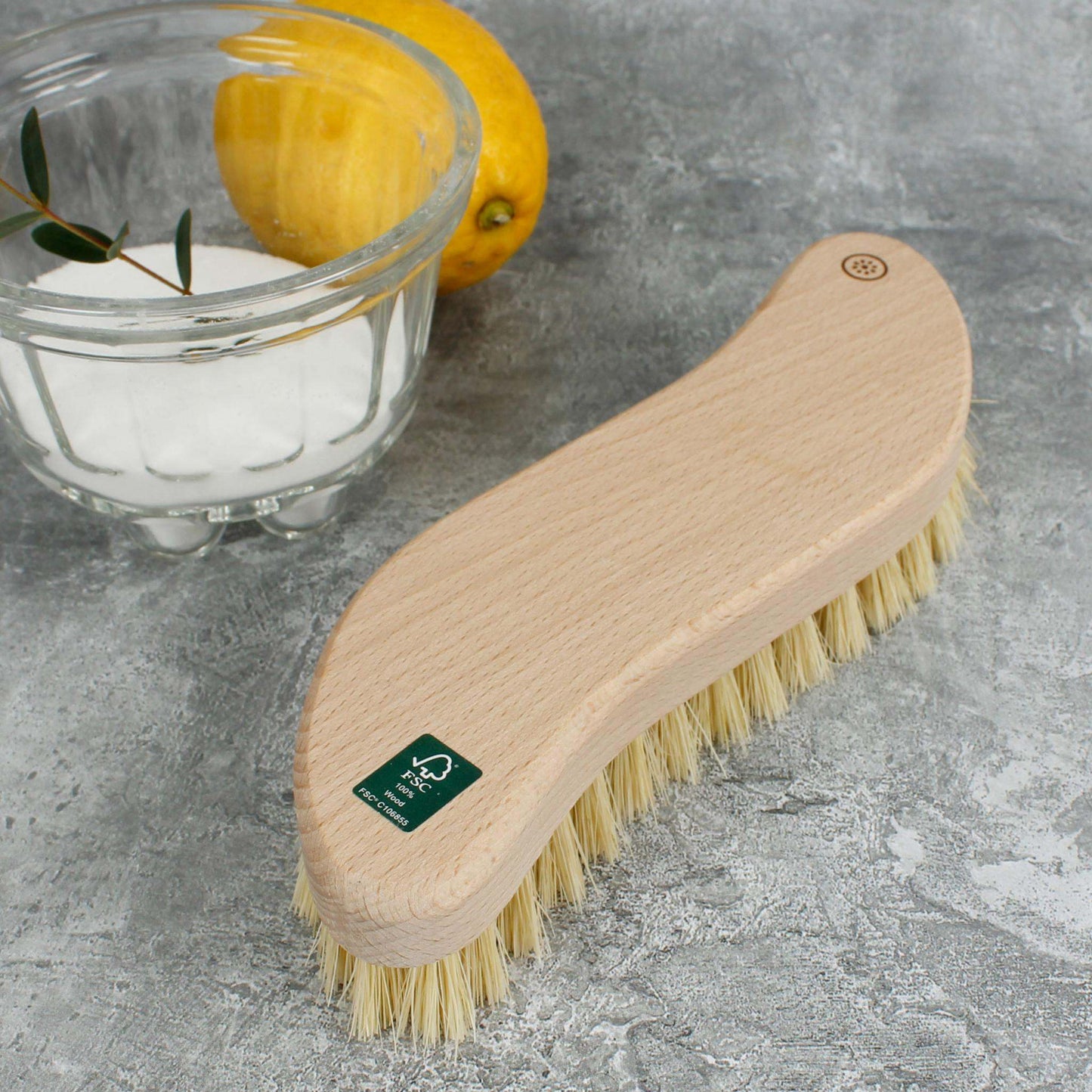 A Slice of Green Brushes Wooden Scrubbing Brush with Natural Tampico Bristles