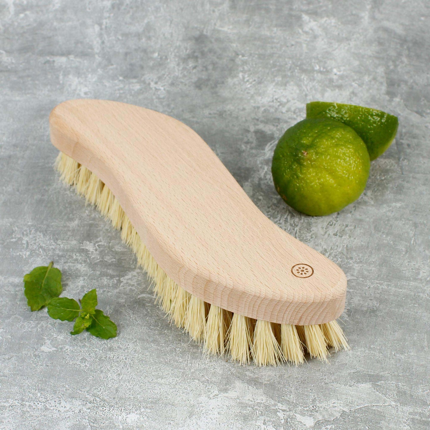 A Slice of Green Brushes Wooden Scrubbing Brush with Natural Tampico Bristles