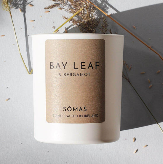 Sómas Candles Bay Leaf & Bergamot Scented Luxury Soy Candle - Sómas Studio