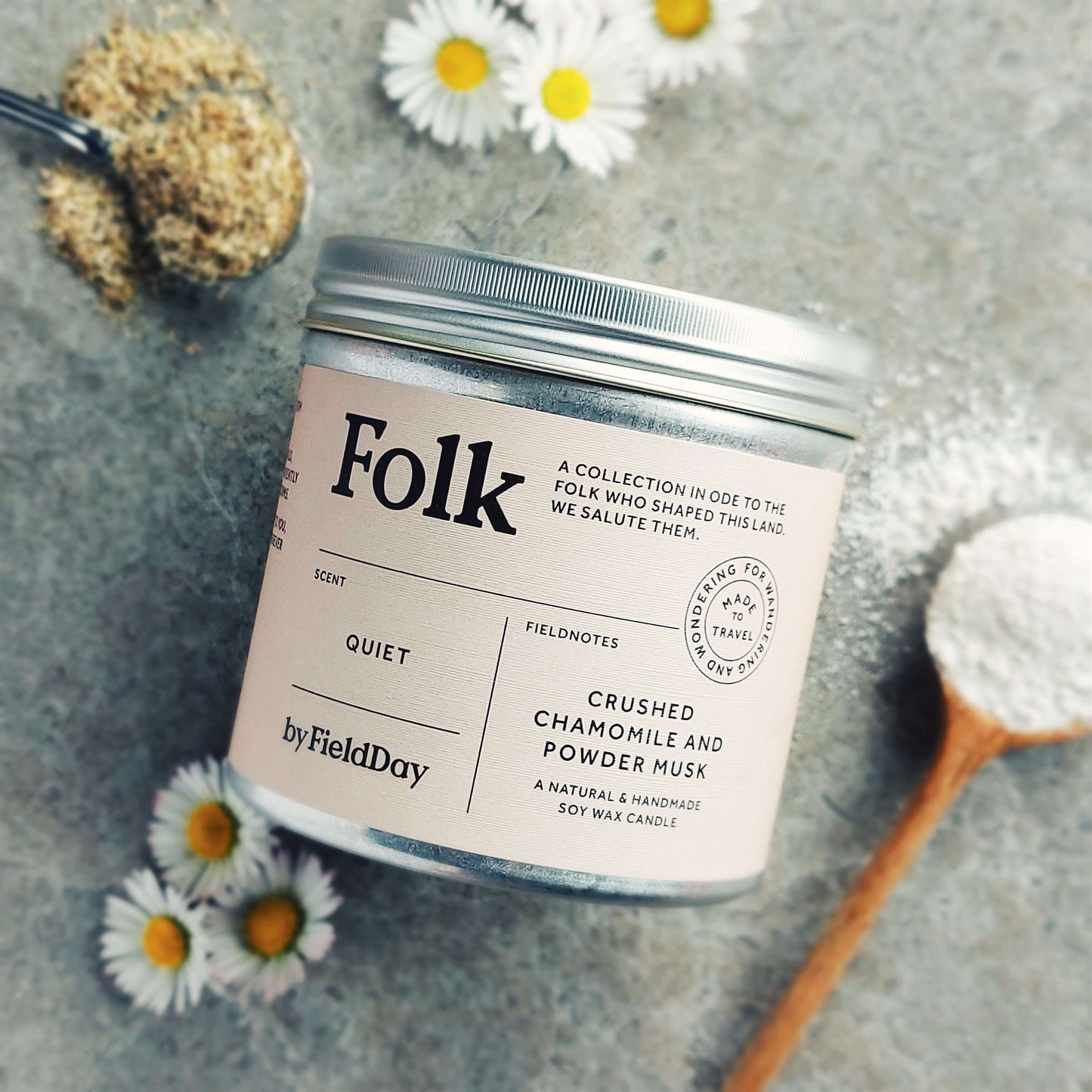 FieldDay Candles FieldDay Folk Collection Tin Candle 235g/45hrs - Quiet