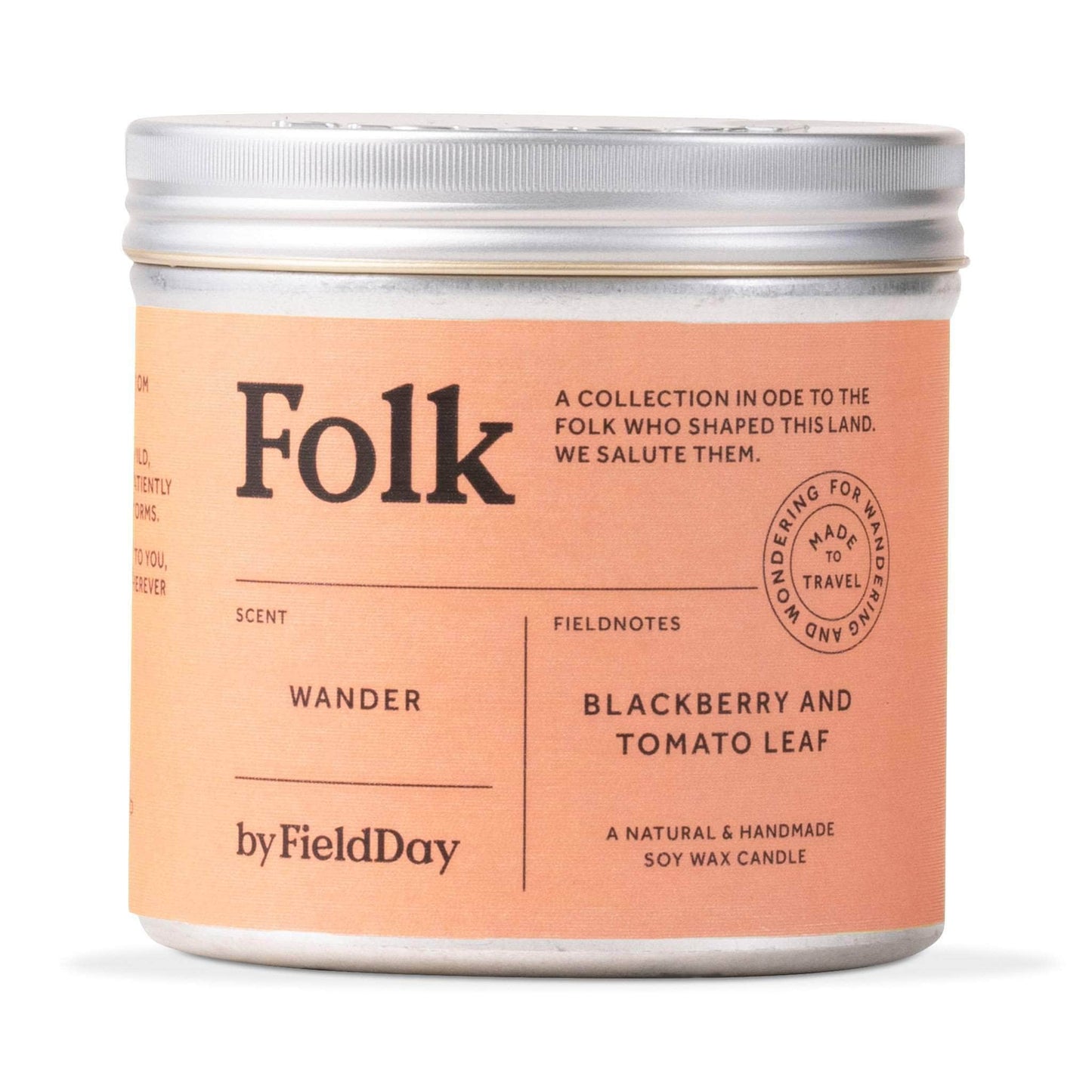 FieldDay Candles FieldDay Folk Collection Tin Candle 235g/45hrs - Wander