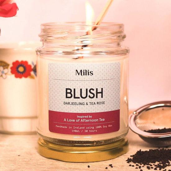 Milis Candles Milis Soy Wax Candle 190g - Blush - Darjeeling & Tea Rose