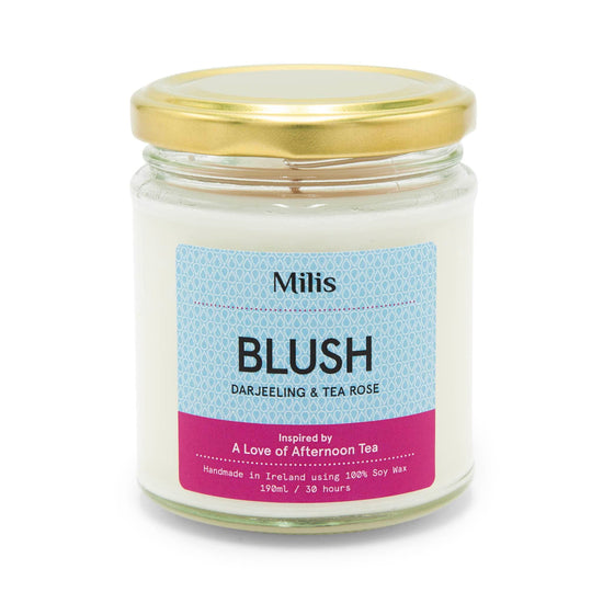 Milis Candles Milis Soy Wax Candle 190g - Blush - Darjeeling & Tea Rose