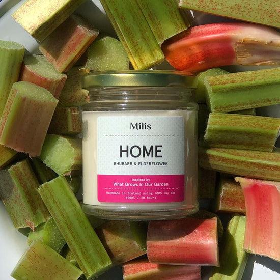 Milis Candles Milis Soy Wax Candle 190g - Home - Rhubarb & Elderflower