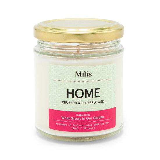 Milis Candles Milis Soy Wax Candle 190g - Home - Rhubarb & Elderflower