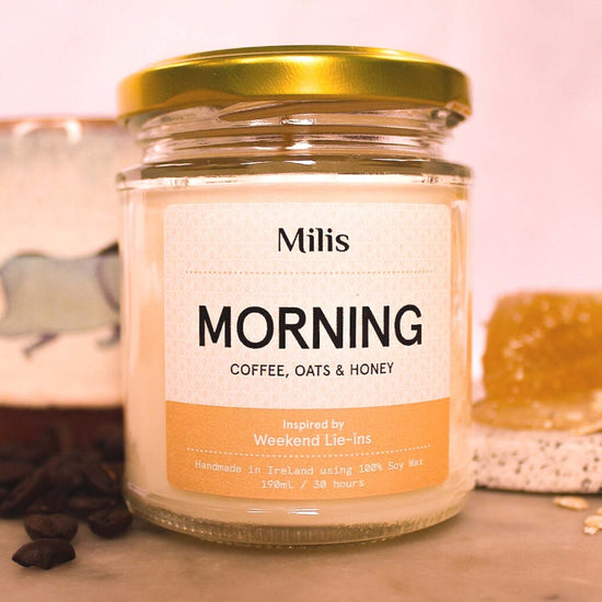 Milis Candles Milis Soy Wax Candle 190g - Morning - Coffee, Oats & Honey