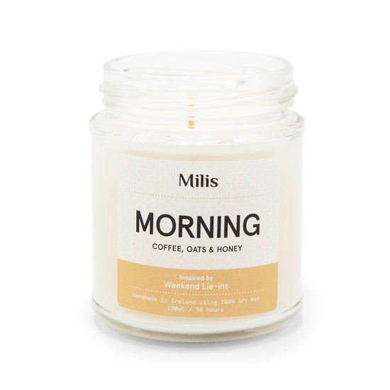Milis Candles Milis Soy Wax Candle 190g - Morning - Coffee, Oats & Honey