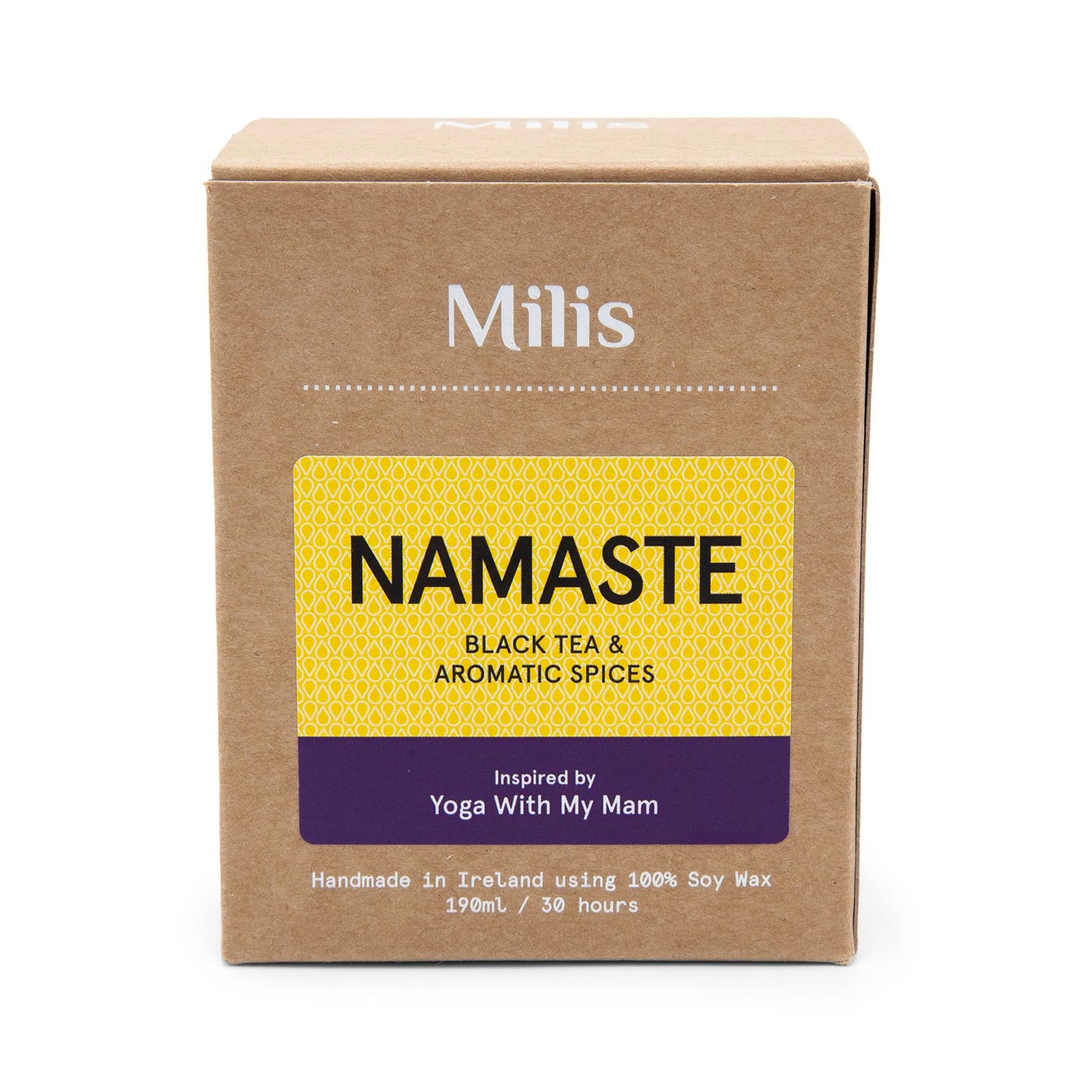 Milis Candles Milis Soy Wax Candle 190g - Namaste - Black Tea & Aromatic Spices