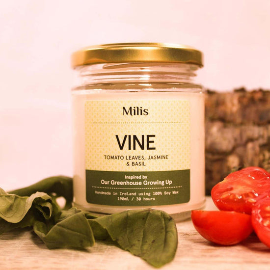 Milis Candles Milis Soy Wax Candle 190g - Vine - Tomato Leaves, Basil & Jasmine
