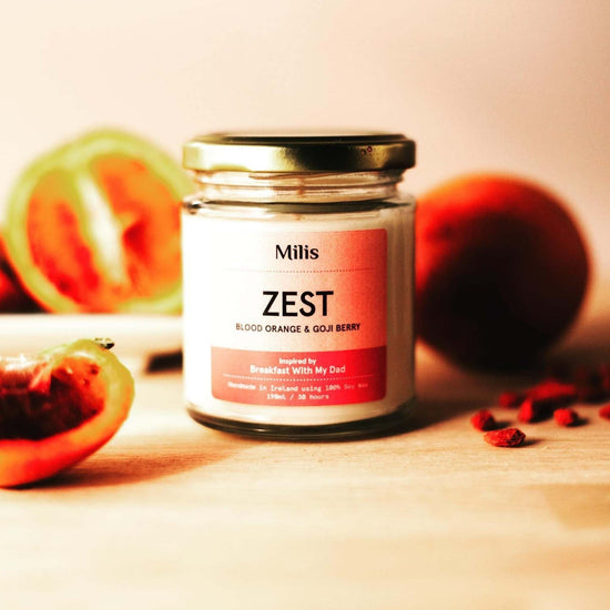 Milis Candles Milis Soy Wax Candle 190g - Zest - Blood Orange & Goji Berry