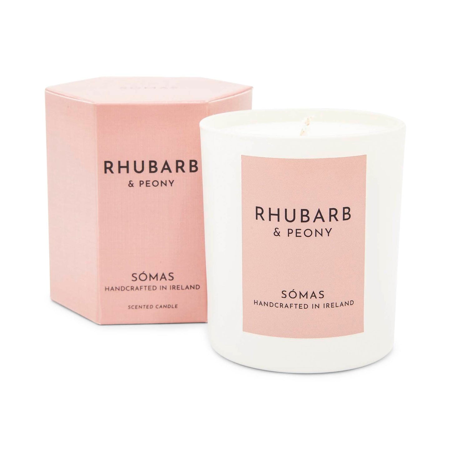 Load image into Gallery viewer, Sómas Candles Rhubarb &amp;amp; Peony Scented Luxury Soy Candle - Sómas Studio

