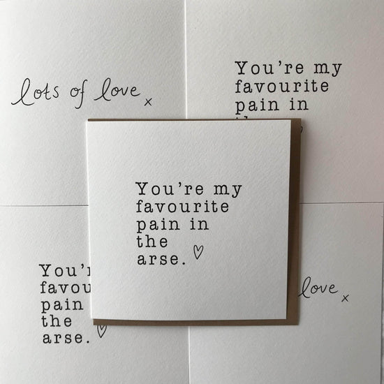 Pickled Pom Pom Cards You're My Favourite Pain in the Arse  - Pickled Pom Pom Cards