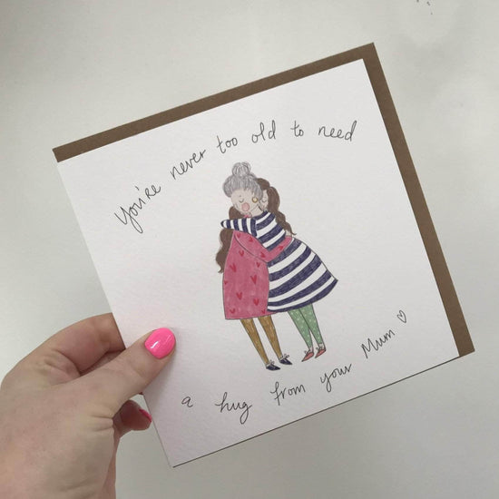 Pickled Pom Pom Cards You're Never Too Old to Need a Hug From Your Mum - Pickled Pom Pom Cards